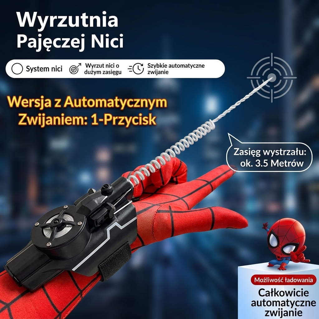 WEBSTRIKE — elektryczna wyrzutnia sieci na dłoni